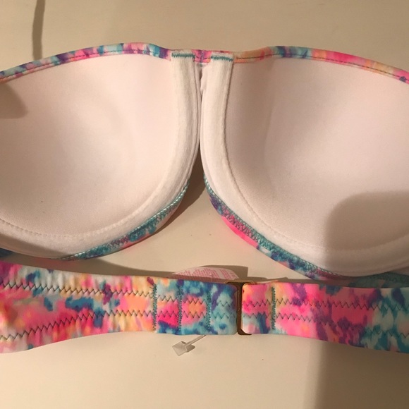 NWOT pink Victoria’s Secret push-up bandeau bikini - Picture 4 of 5